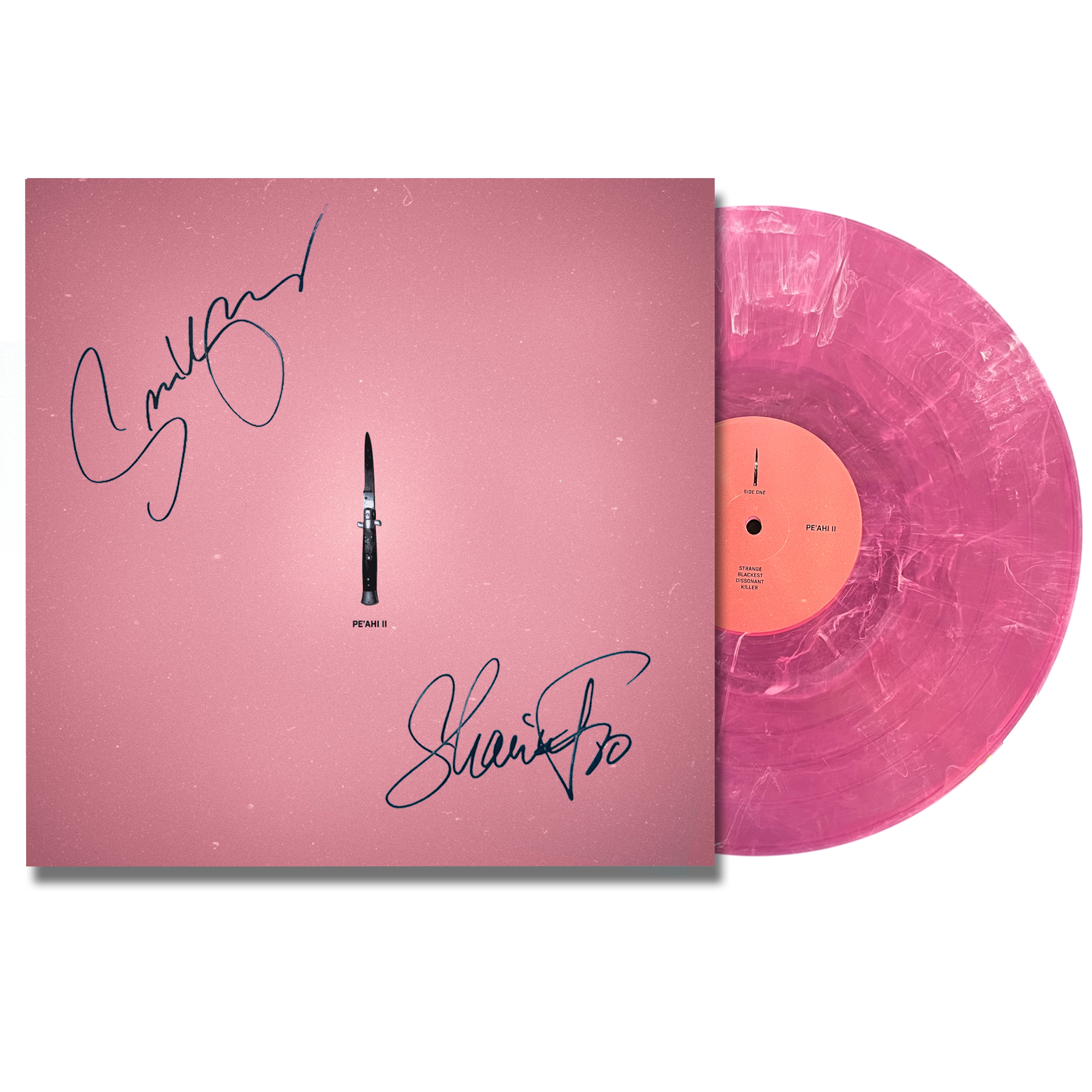 Raveonettes PE'AHI II VINYL (Limited Edition Pink/White Swirl) AUTOGRAPHED
