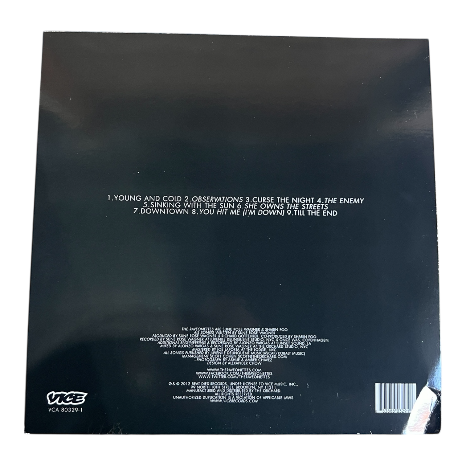 Raveonettes Observator Vinyl (Imperfect Condition Sale)