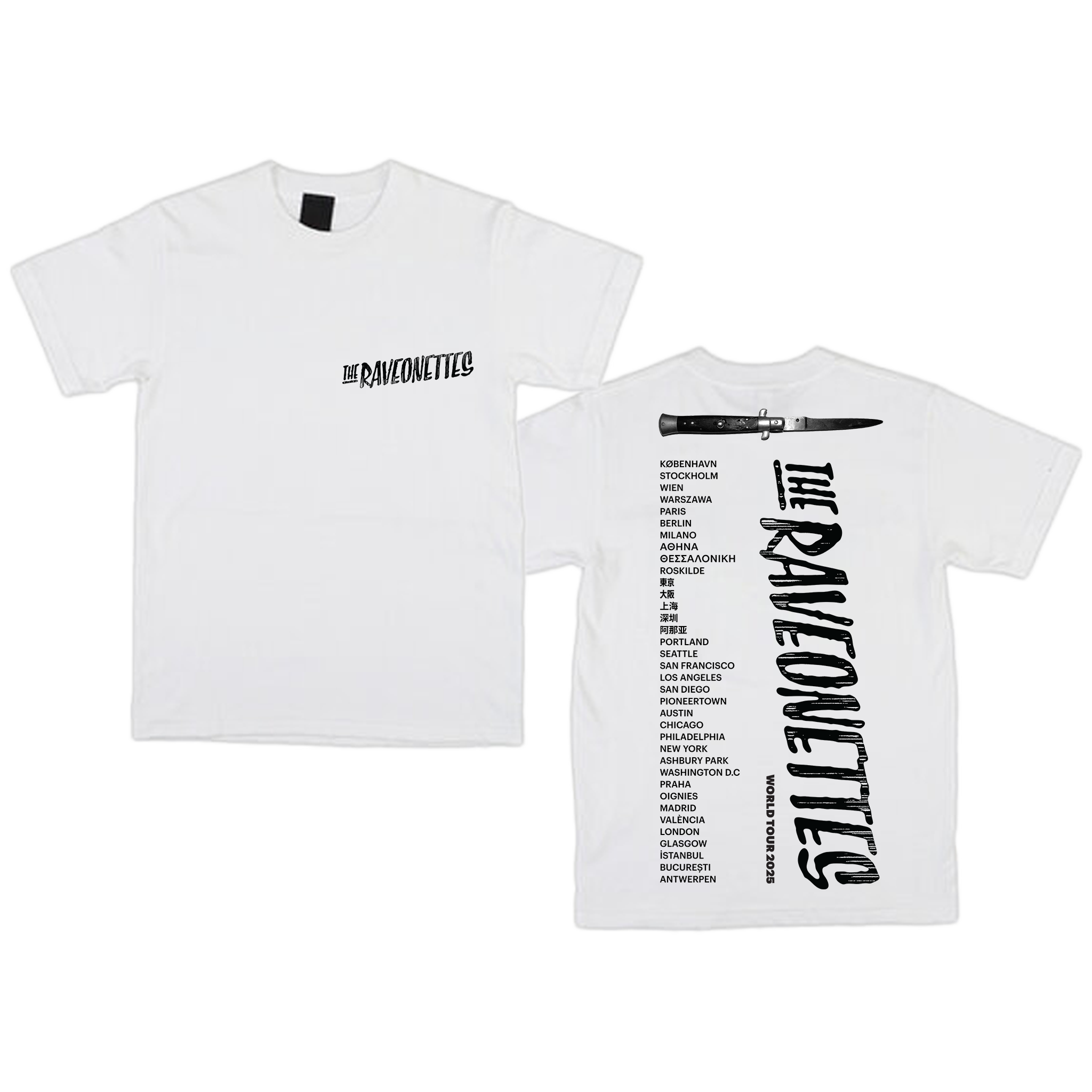 Raveonettes 2025 World Tour Tee