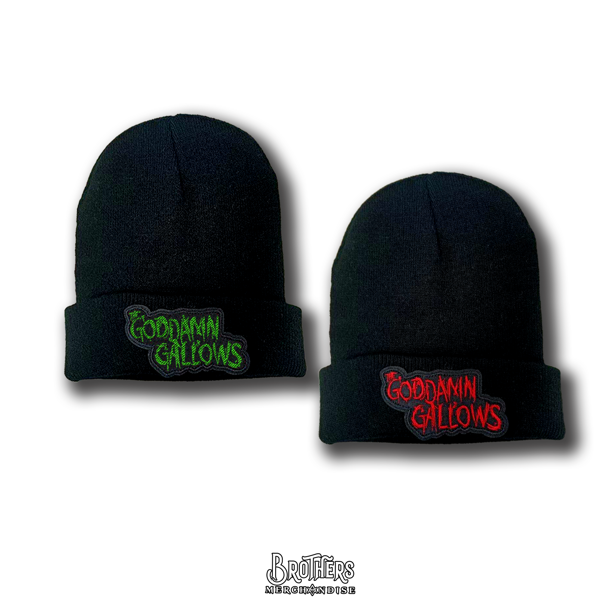Goddamn Gallows Embroidered Patch Beanies