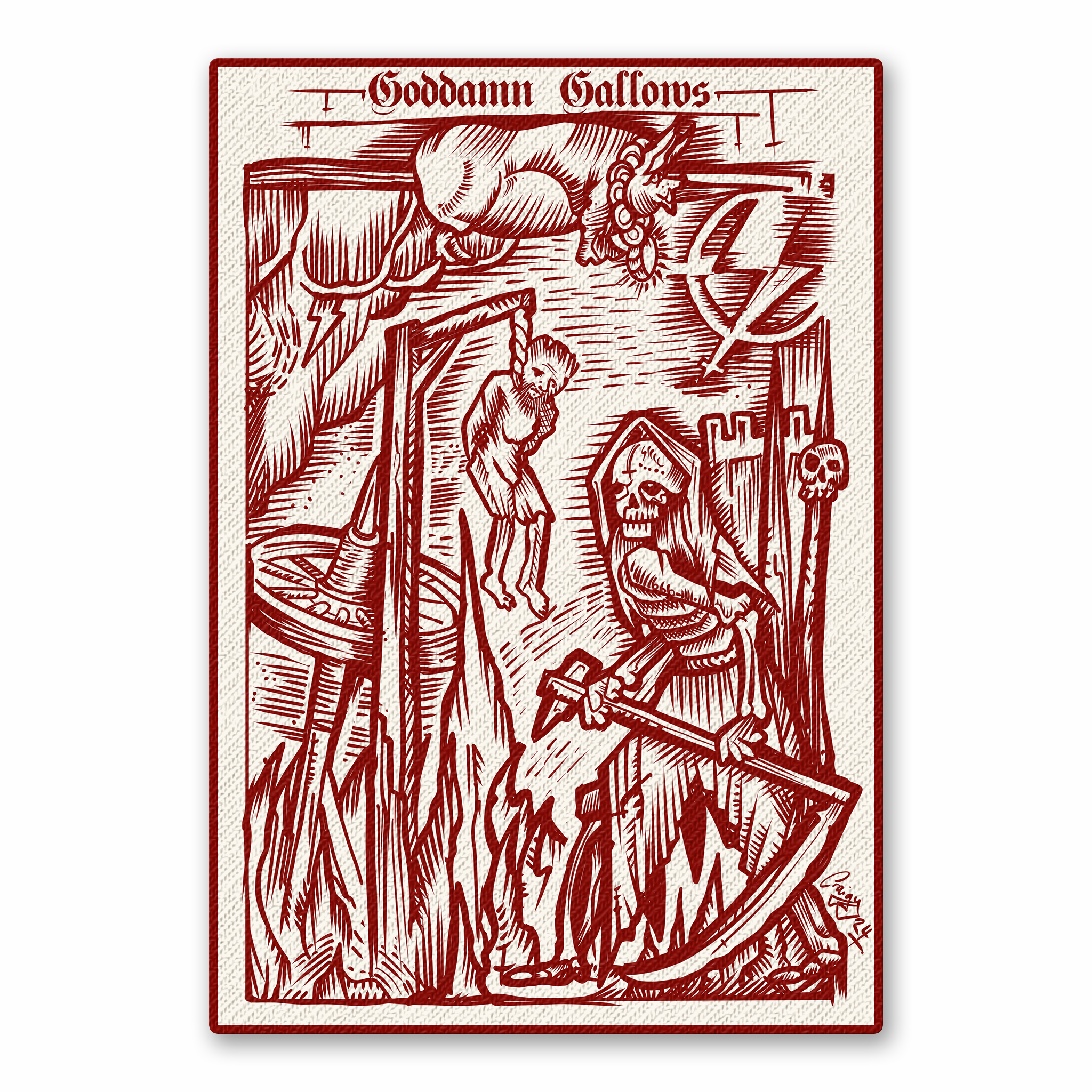 Goddamn Gallows 12" Blood & Bone Back Patch