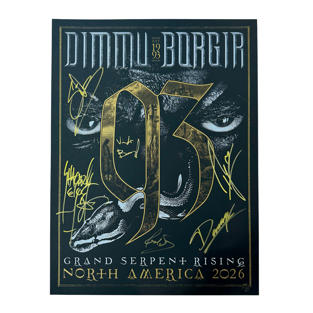 Dimmu Borgir AUTOGRAPHED 2026 US Silkscreened Tour Poster