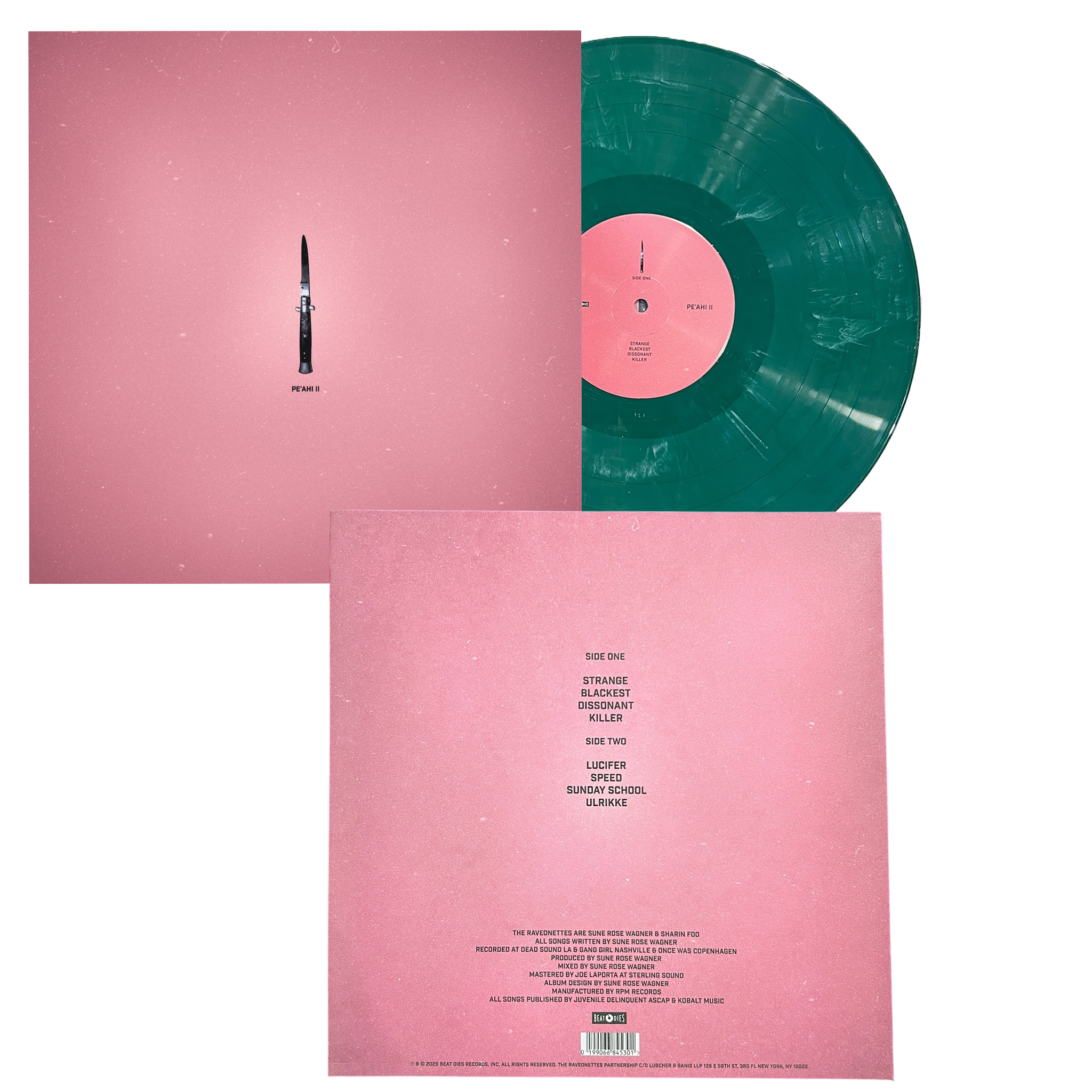 Raveonettes PE'AHI II VINYL (Limited Edition Green/Pink Swirls)