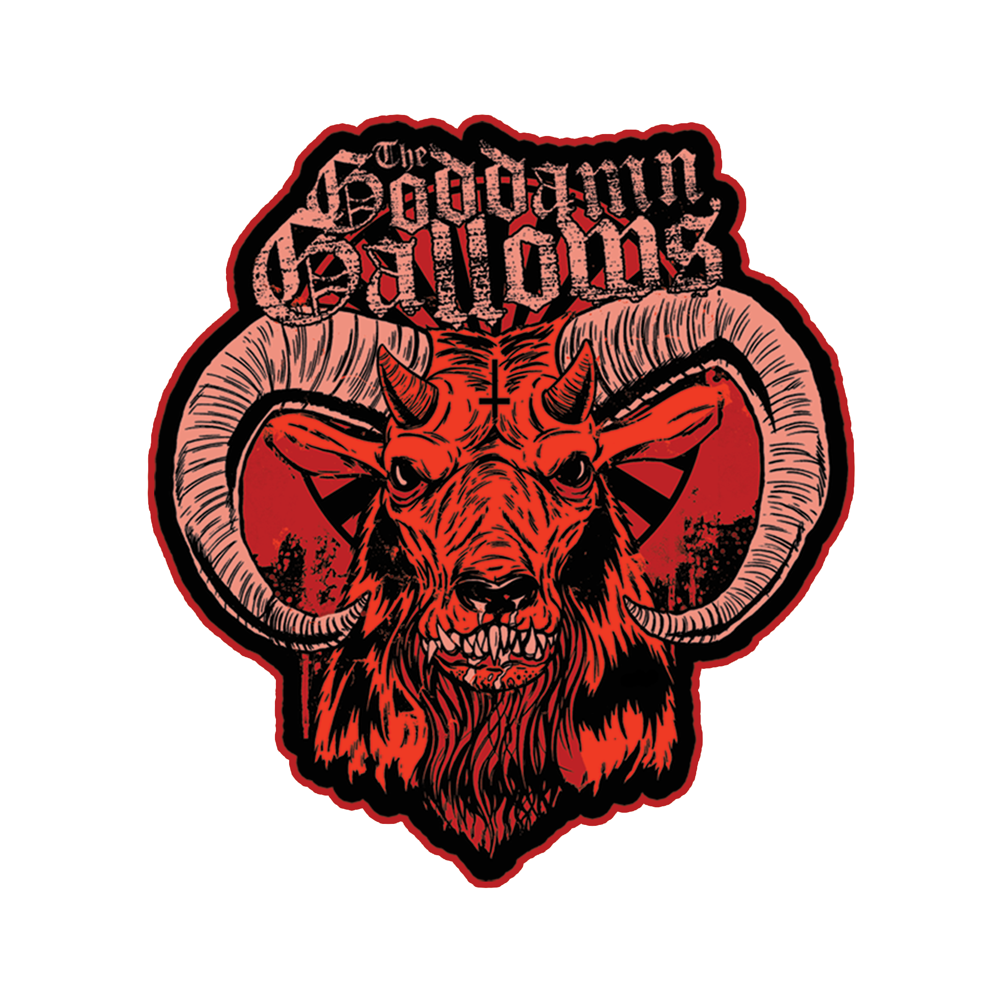 Goddamn Gallows HUGE 10" x 10" Embroidered Goat Back Patch (ONLY 50 Made)