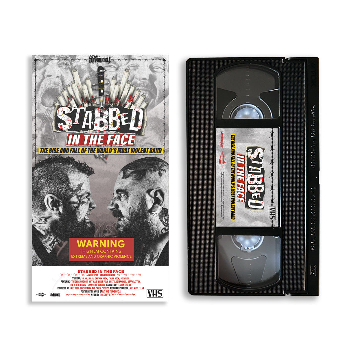 Eat The Turnbuckle 'Stabbed in The Face' Film on VHS (PRE-ORDER)