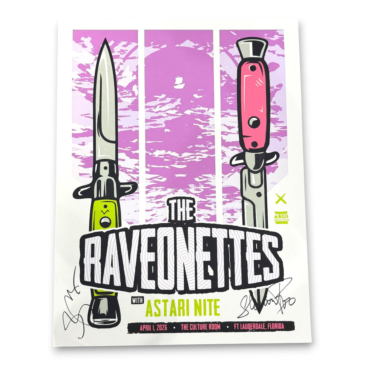 Raveonettes Ft Lauderdale Culture Room Autographed Poster