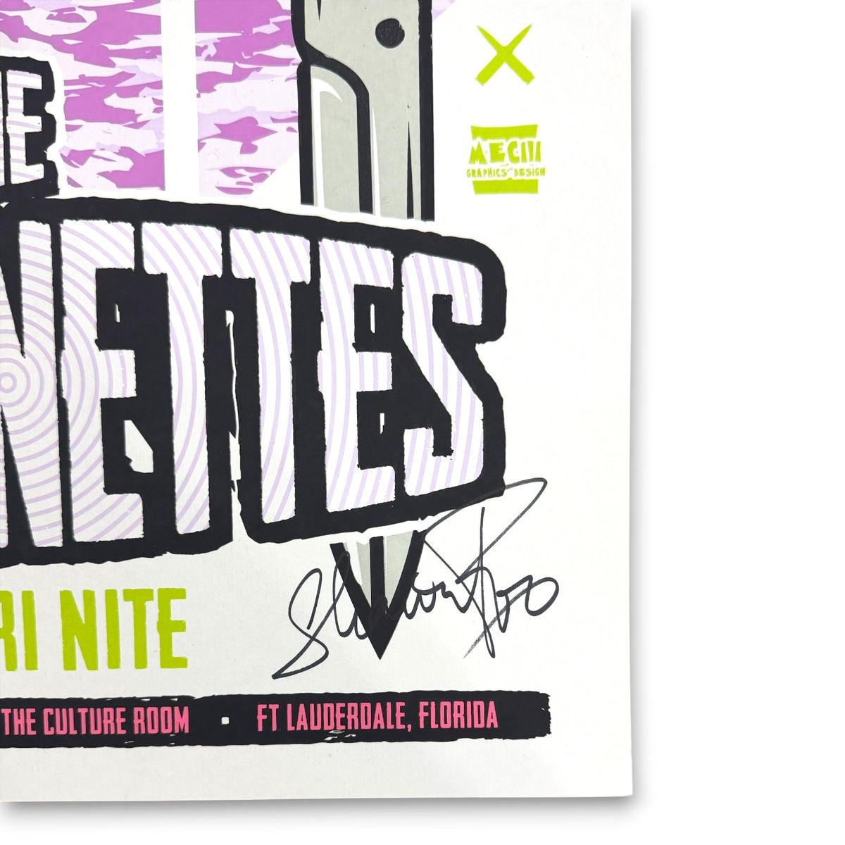 Raveonettes Ft Lauderdale Culture Room Autographed Poster