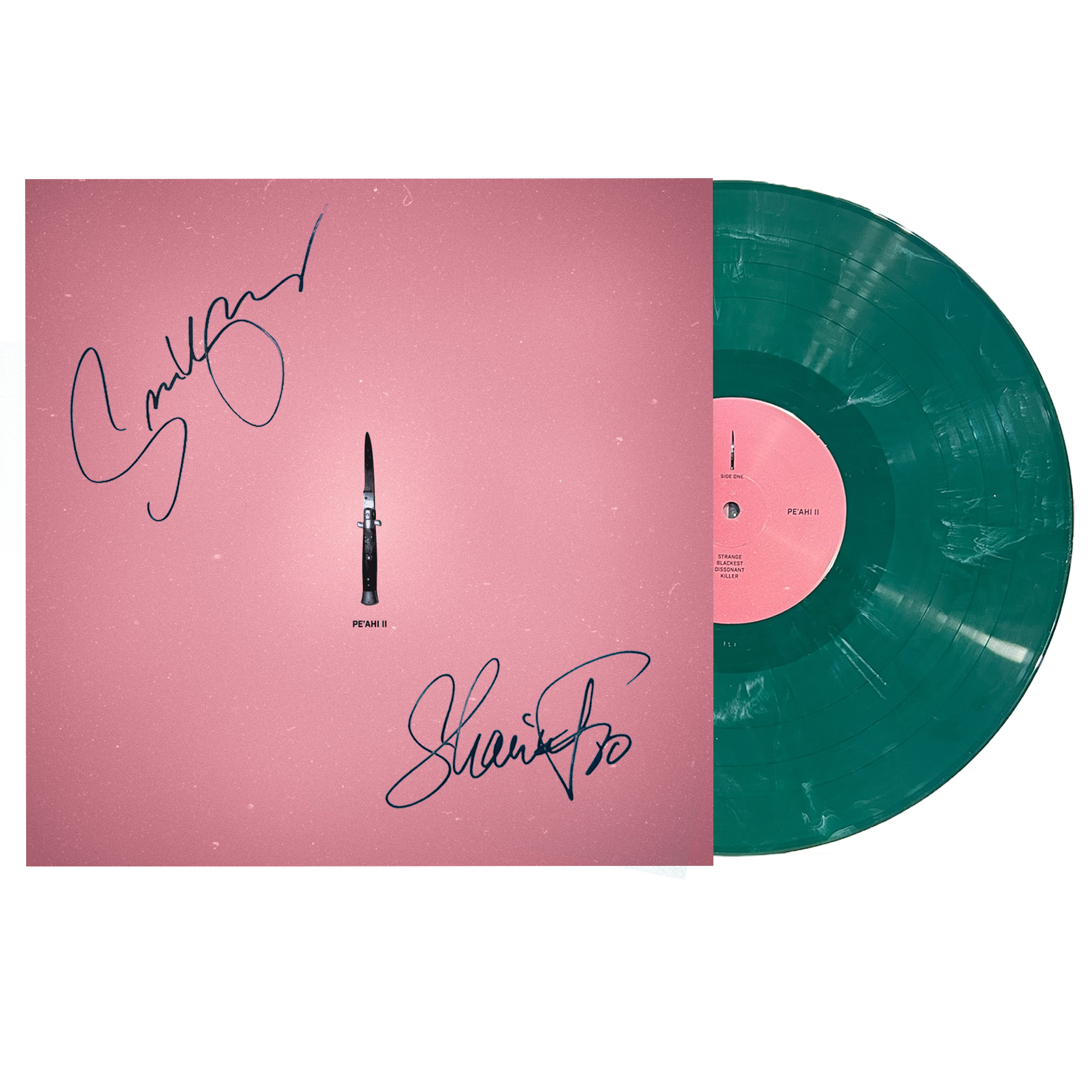 Raveonettes PE'AHI II VINYL (Limited Edition Pink/Green Swirl) AUTOGRAPHED
