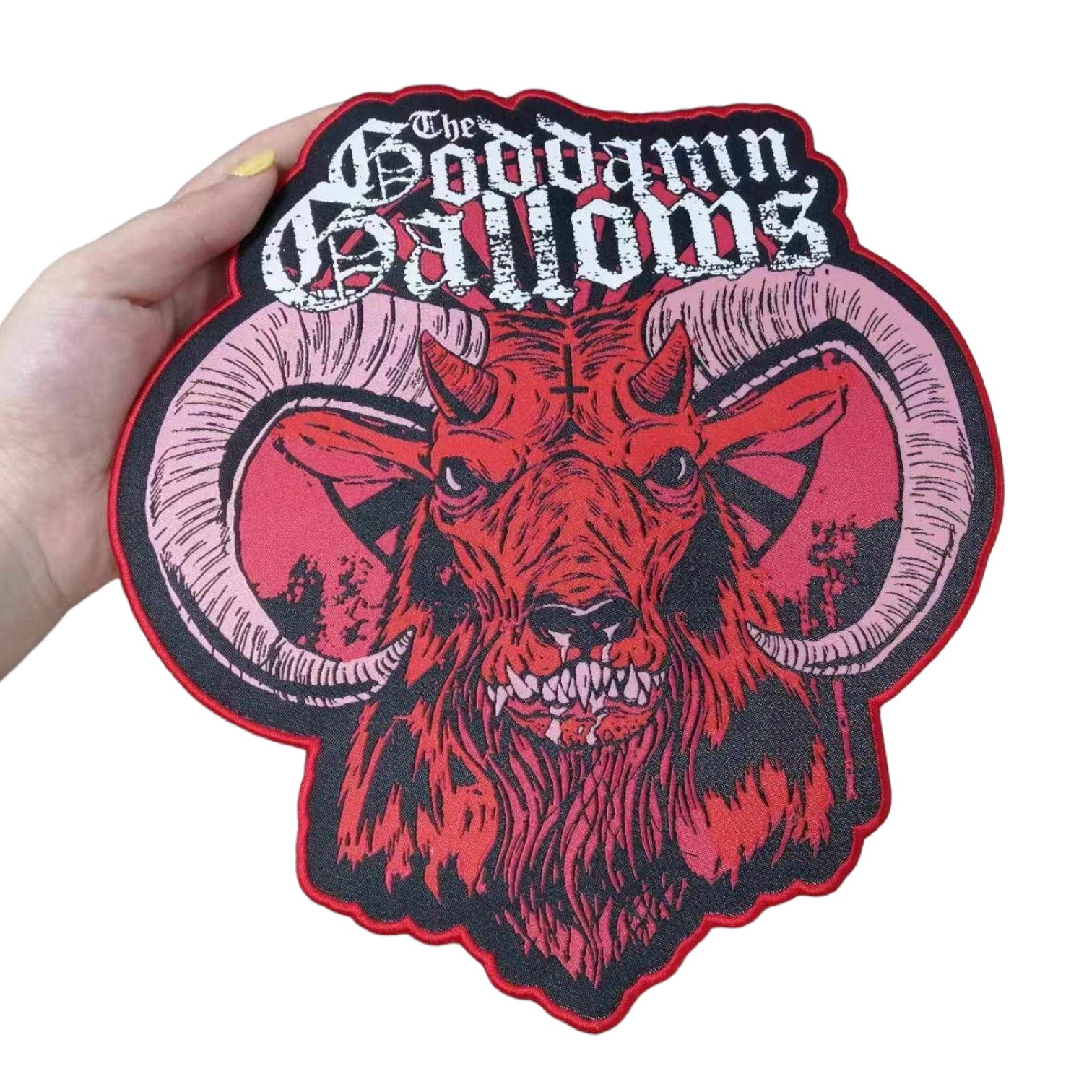 Goddamn Gallows HUGE 10" x 10" Embroidered Goat Back Patch (ONLY 50 Made)