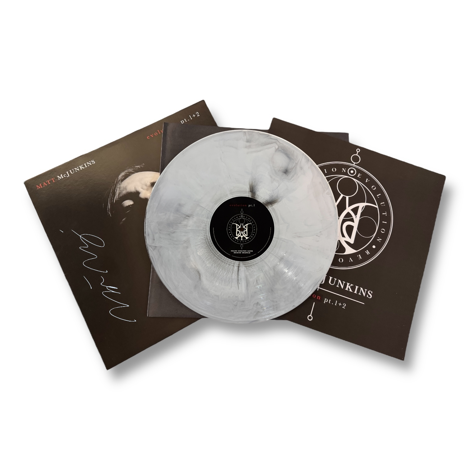 Matt McJunkins Evolution pt. 1+2 Vinyl (WHITE MARBLE) AUTOGRAPHED Edition of 5
