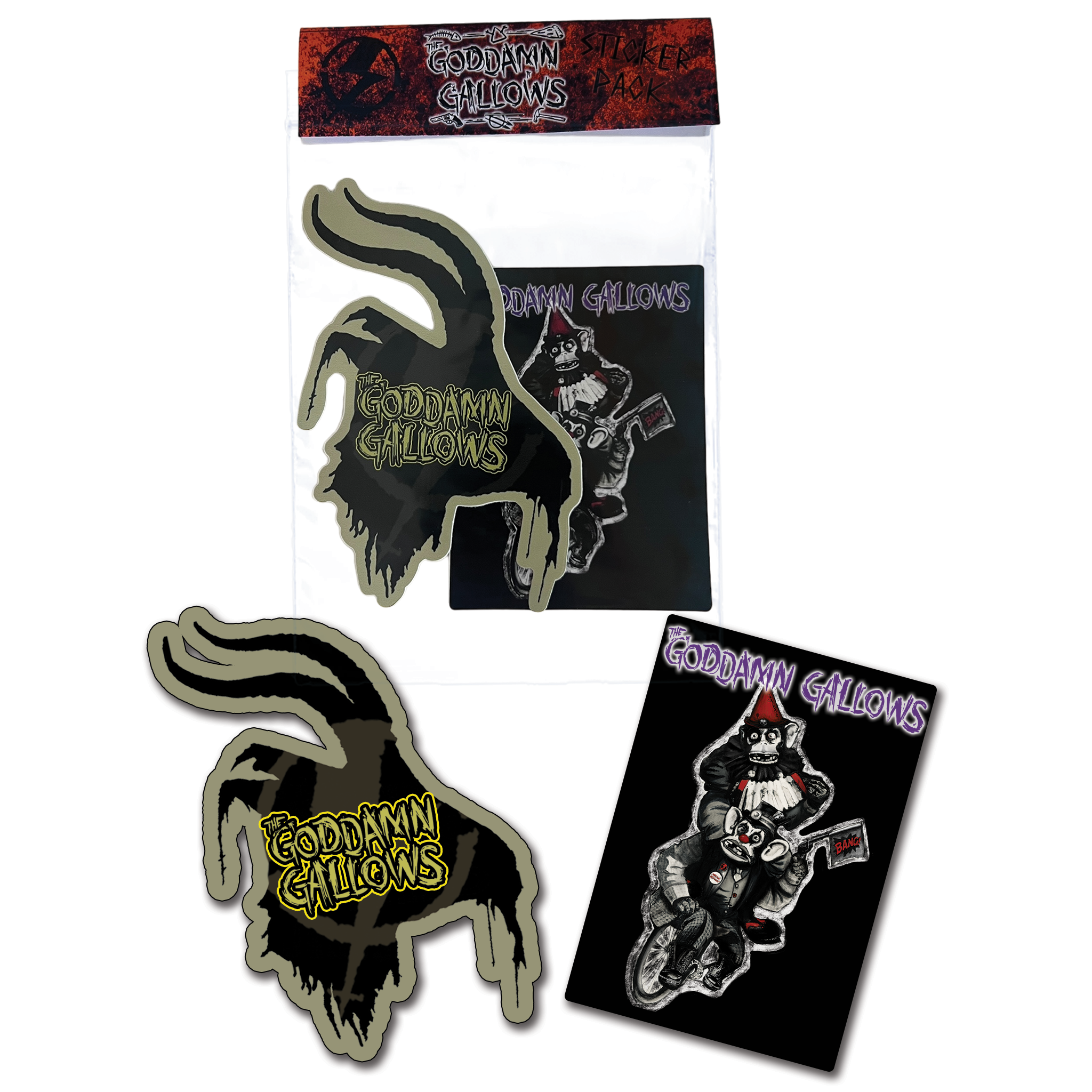 Goddamn Gallows Goat and Monkeys Sticker Pack